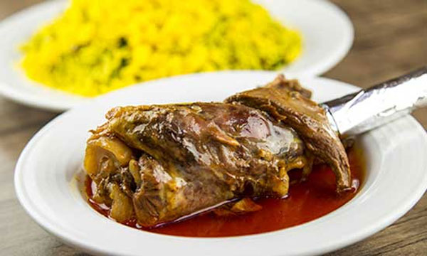 چلو ماهیچه زعفرانی