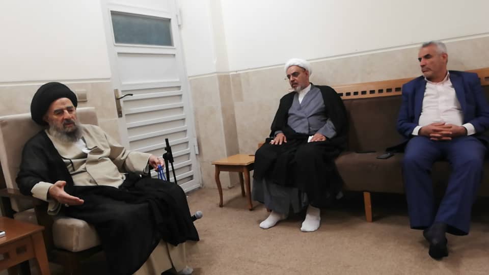 دکتر جواد فاهم نجم العبودی با حضرت آیت الله العظمی سید محمد تقی مدرسی دیدار کرد